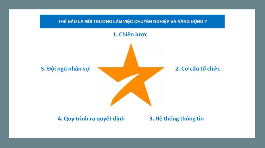 Năm (05) yếu tố tạo nên môi trường làm việc chuyên nghiệp và năng động