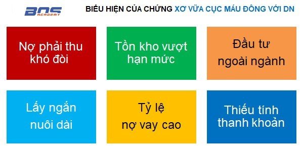 Một số biểu hiện của chứng xơ vữa cục máu đông với Doanh nghiệp